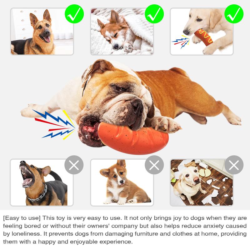 PPOKEl Dog Chew Toys Aggressive- Chaewers.Indestructible Dog Toy For Aggressive Chewer,Tough Chew Toys For Dogs Rubber Orange Plain