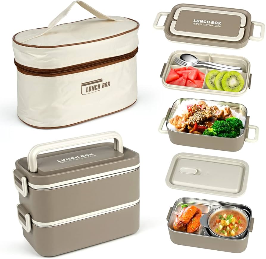 Lunch Box Set with Insulated Carry Bag